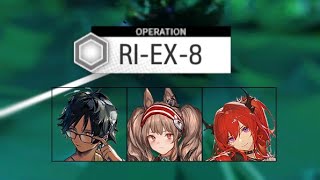 Arknights RIEX8 CM  3 Op Clear [upl. by Yetak32]