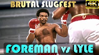 George Foreman vs Ron Lyle The 4th Round  Classic SLUGFEST Battle Fight Ultra HD [upl. by Joon]