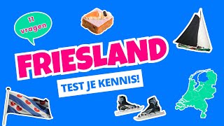 Provincie Friesland  Test je kennis  Topografieles quiz [upl. by Nerfe]