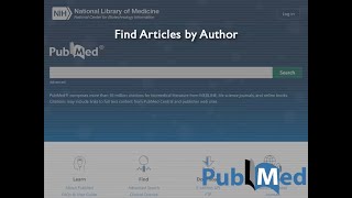 PubMed Find Articles By Author [upl. by Weisbrodt]