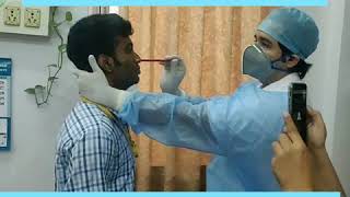 How to take a Nasopharyngeal Swab for COVID19  Dr Jagdish Chaturvedi  India [upl. by Aihseyn520]