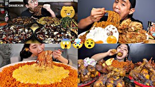 MUKBANGERS FINISHING ALL THEIR FOOD🤯😱😵 [upl. by Nnayelsel]