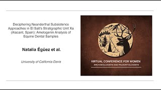 Neanderthal Subsistence Approaches in El Salts Stratigraphic UnitXa  Natalia ÉGÜEZ et al [upl. by Eicrad809]