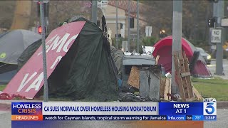 California sues SoCal city over homeless shelter ban [upl. by Orwin]