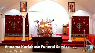 Annama Kuriakose Keepalakkattue Funeral Service [upl. by Robbert]