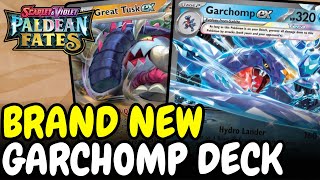 Garchomp ex Gets BETTER with Great Tusk ex  NEW Paldean Fates Deck [upl. by Nnaid]