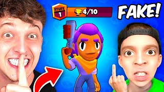 ER prankt KLEINER JUNGE in BRAWL STARS als FAKE TRAINER 😳 [upl. by Gnous]