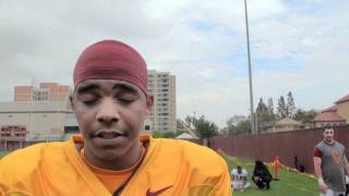 USC Spring Prfactice interview with USC QB Jesse Scroggins [upl. by Royden]