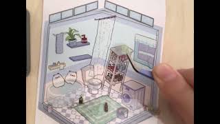 ‏ASMR 3D DIY SCENE STICKER  SERIES  RELAXING [upl. by Rozelle]