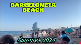 BARCELONETA BEACH 🏖  Review summer 2024  Famous beach in Barcelona [upl. by Behl691]