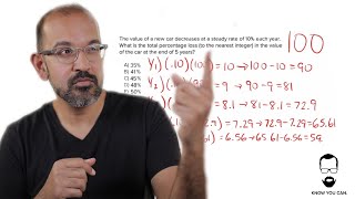 PERCENTAGE WORD PROBLEM FOR THE PSAT SAT amp ACT [upl. by Notloc]