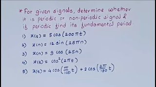 Part1 Examples of Periodic amp Nonperiodic Signals Part1  Signals amp Systems [upl. by Gnuhn]