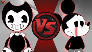 BENDY vs SAD MOUSE Bendy and The Ink Machine vs Creepypasta Cartoon Fight Club Updated Audio [upl. by Ydarb388]