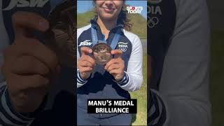 Manu Bhaker shows off her shooting bronze medal  Sports Today [upl. by Eiraminot625]