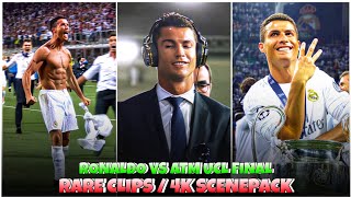 Cristiano Ronaldo Vs ATM UCL Final  RARE CLIPS ● SCENEPACK 4K With TOPAZ No Ae CC [upl. by Dunton]