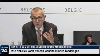 Frank Vandenbroucke over het testbeleid [upl. by Yrahcaz]