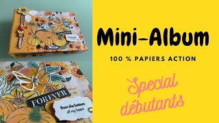 MINI ALBUM DEBUTANTES PAPIERS ACTION PRESENTATION scrapbooking tutoriel minialbum [upl. by Brita216]