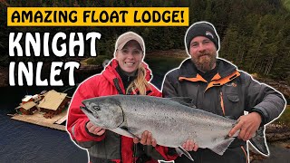 AMAZING FLOAT LODGE EXPERIENCE BIG CHINOOK SALMON in Knight Inlet BC part one  Fishing with Rod [upl. by Dloraj]