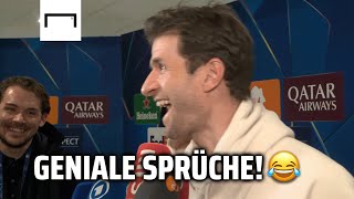 Müller sorgt für das lustigste InterviewEnde 😂  Donezk  Bayern 15  Champions League [upl. by Mackenzie]