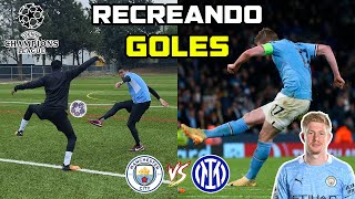 RECREANDO los MEJORES GOLES de la FINAL CHAMPIONS LEAGUE MANCHESTER CITY vs INTER DE MILAN 🥅⚽️ [upl. by Essam]