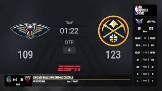 New Orleans Pelicans  Denver Nuggets  NBA on ESPN Live Scoreboard [upl. by Profant]