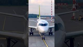 airBaltic Airbus A220 arrives at the gate 🇱🇻 [upl. by Rogerson]