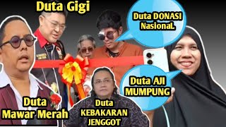 PARHAT KEBAKARAN JENGGOT DENSU TEMUI KEMENSOS AGUS POTONG PITA JADI DUTA DONASI NASIONAL [upl. by Smaj]