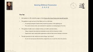 What does Lao Tzu mean by “Bearing Without Possession” [upl. by Imac]