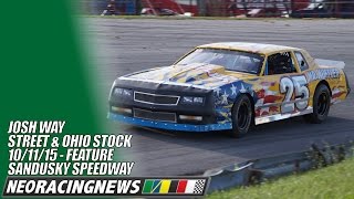 Josh Way Ohio Stock amp Street Stock Feature  Sandusky  101115  NEO Racing News [upl. by Anoek525]