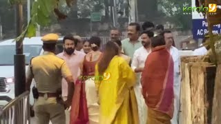 Suresh Gopi Daughter Marriage Mammootty Mohanlal Family at Guruvayur Temple [upl. by Garlen]