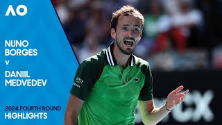 Nuno Borges v Daniil Medvedev Highlights  Australian Open 2024 Fourth Round [upl. by Iago667]