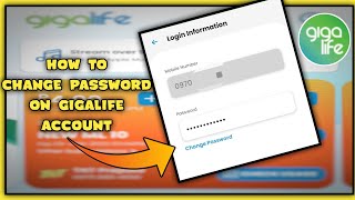 How To Change Your Password in GigaLife App  Paano mag Palit ng Password sa Giga Life App TNT Smart [upl. by Burdett]