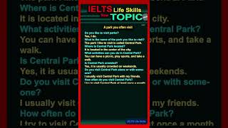 IELTS Life Skills  A park you often visit [upl. by Nairret]