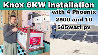 Knox 6kw hybrid inverter isntallationKnox 6kw isntalled with 10astro energy 565watt [upl. by Janeen180]