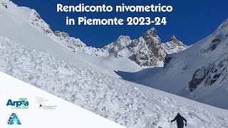 Rendiconto nivometrico in Piemonte 20232024 [upl. by Roderick]