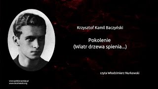 Krzysztof Kamil Baczyński  Pokolenie Wiatr drzewa spienia [upl. by Namzzaj]