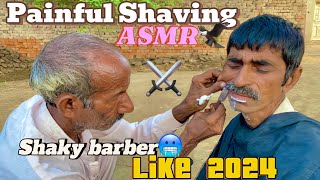 ASMR fast shaving cream with barber is old part113 [upl. by Komara]