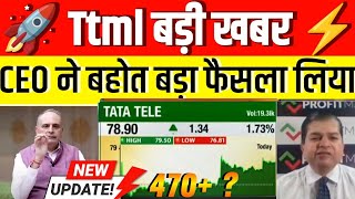 ttml share latest news today  tata teleservices share news update  ttml share price [upl. by Elboa562]