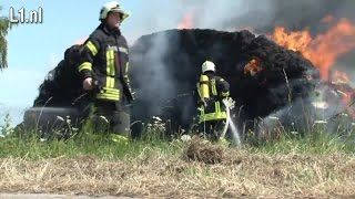 VIDEO Aanhanger met hooi in brand 11juli2015 [upl. by Barthol]