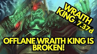 Wraith King Offlane Domination  Ranked Gameplay  Patch 737d [upl. by Payne]