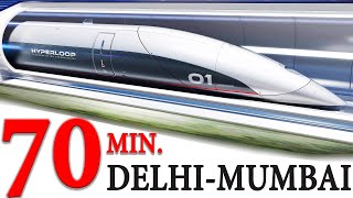 Hyperloop  Hyperloop Between New Delhi And Mumbai  Mega Projects In India 2020 [upl. by Malachy39]