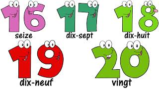 ♫ FRENCH Numbers Song 1 20 ♫ Compter jusquà 20 ♫ Comptine des Chiffres ♫ Learn French [upl. by Marshal906]