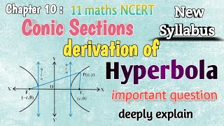 derivation of hyperbola class 11 maths NCERT standard equation of hyperbola  in Hindi MrMATHS [upl. by Nywloc]