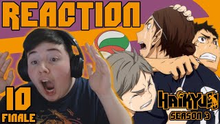 Haikyuu Season 3  Episode 10 FINALE SUB REACTION FULL LENGTH [upl. by Aseral191]