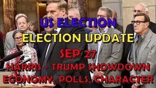 US Politics Election Extra Harris  Trump Showdown  Economy Polls Character [upl. by Krute]