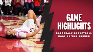 Highlights Hogs Defeat Auburn  RAZORBACK BASKETBALL [upl. by Kwok]