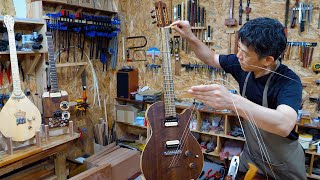 Beautiful Sound Process of Making Electric Guitar Korean Instrument Technician [upl. by Necyrb321]