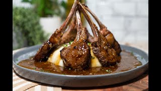 Glazed Lamb Chops With Creamy Potato Mash [upl. by Ahsrop]