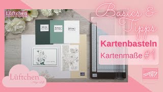 Karten basteln Grundlagen  Kartenmaße  Basics und Tipps Folge 1 [upl. by Ybok]