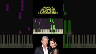 Grown Up Christmas List David Foster amp Katharine McPhee version piano cover  sheet music amp lyrics [upl. by Tawnya]